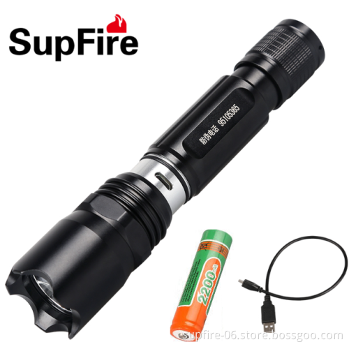XML Q5 LED rechargeable hunting and emergency flashlight SupFire C2